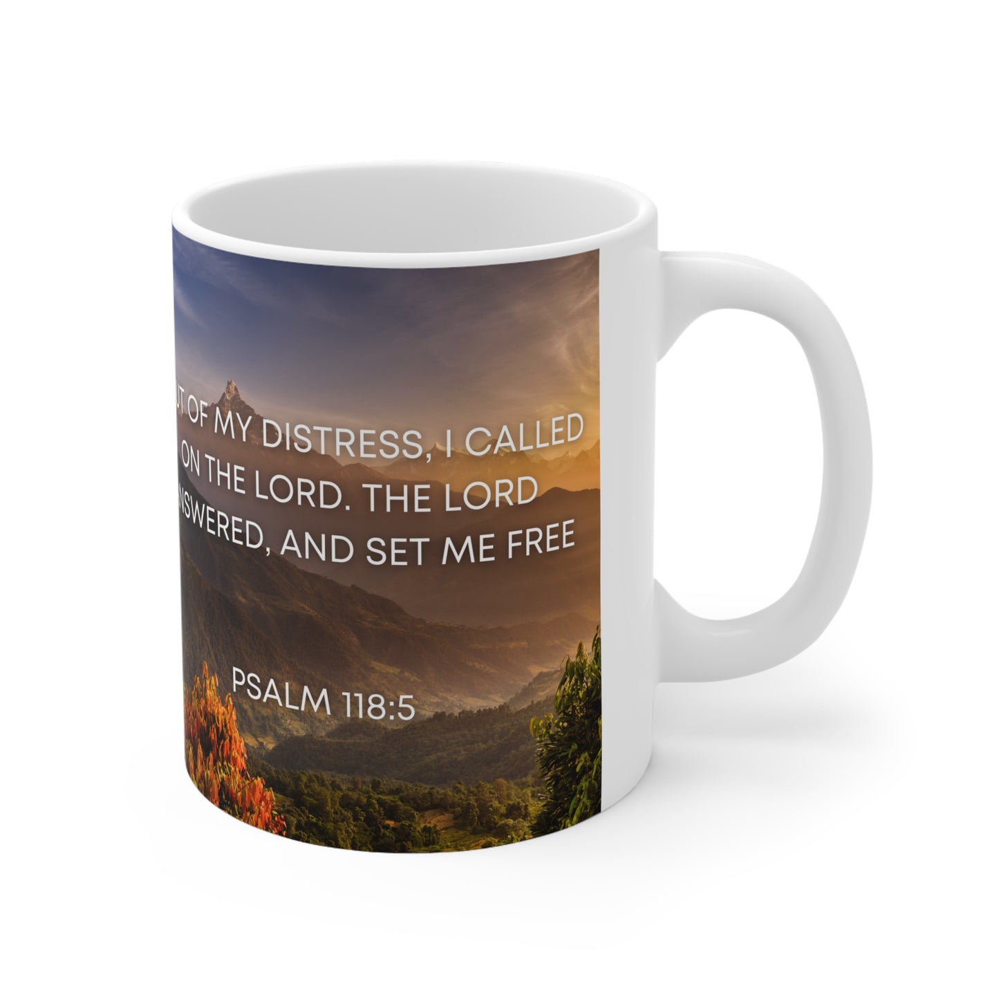 Psalm 118:5 - Ceramic Mug 11oz
