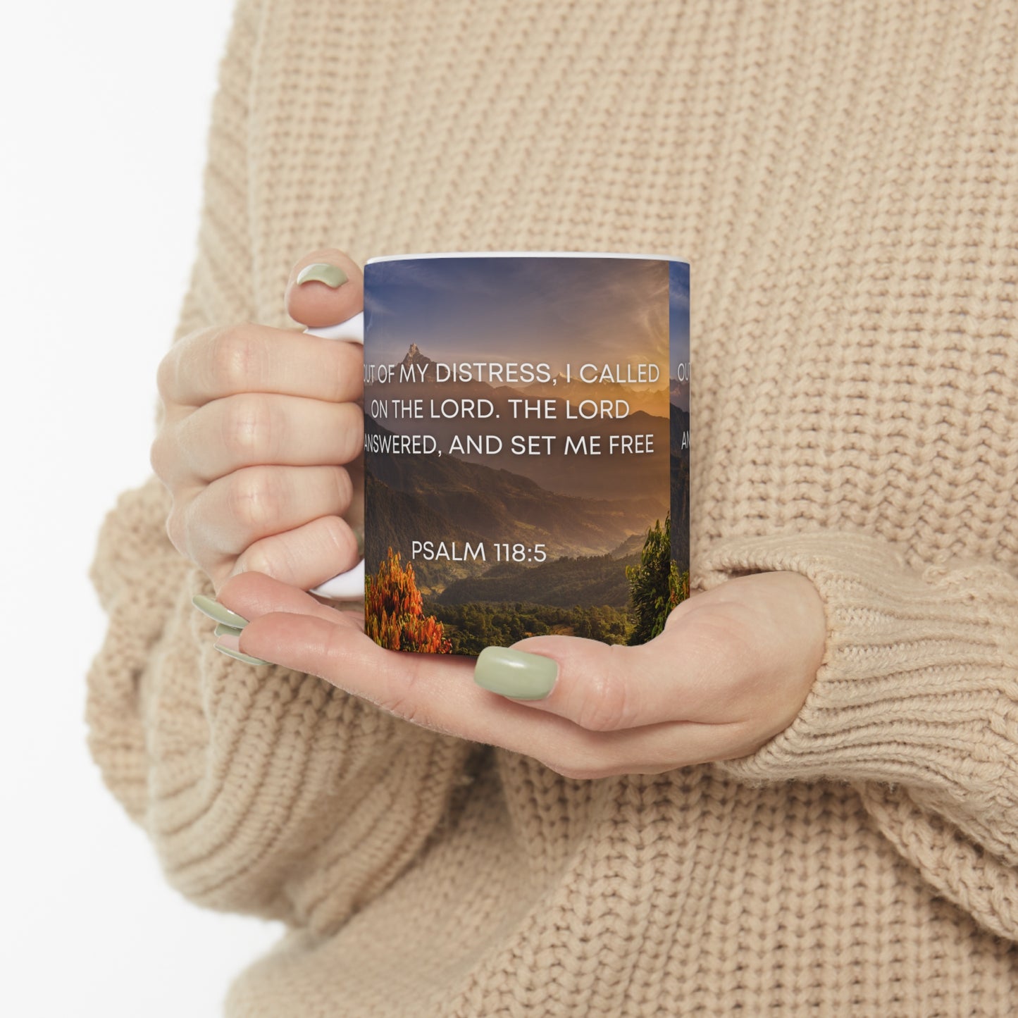 Psalm 118:5 - Ceramic Mug 11oz