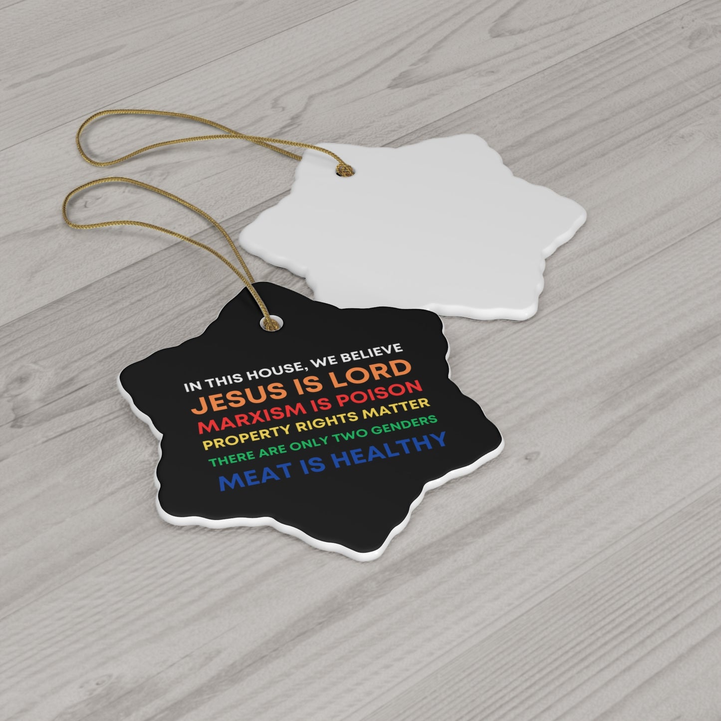 We Believe Ceramic Ornament, 4 Shapes