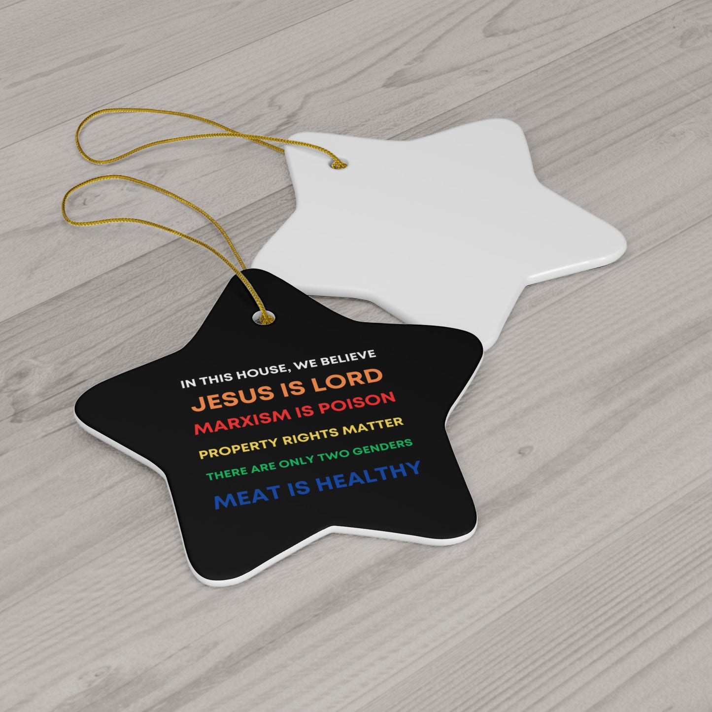 We Believe Ceramic Ornament, 4 Shapes