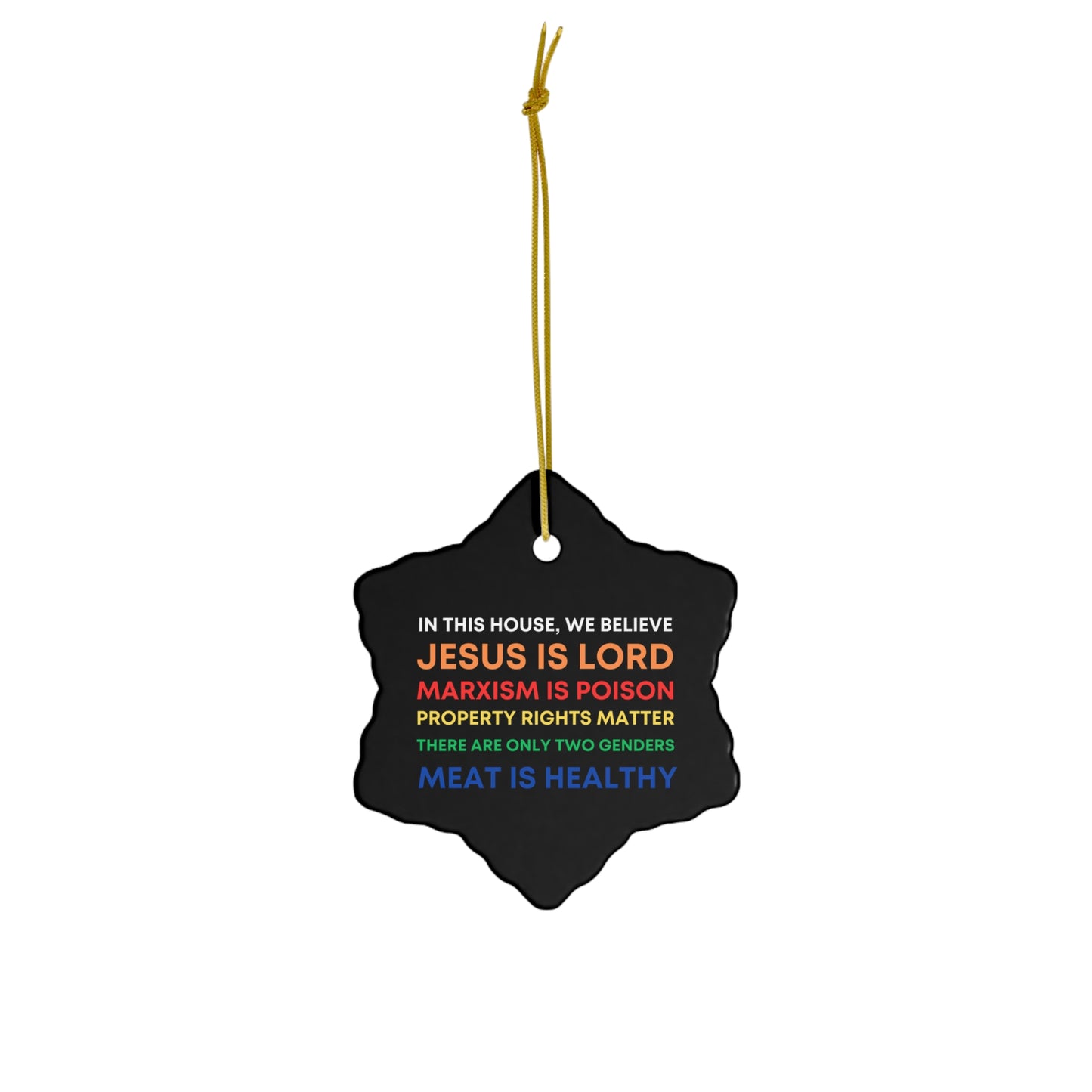 We Believe Ceramic Ornament, 4 Shapes