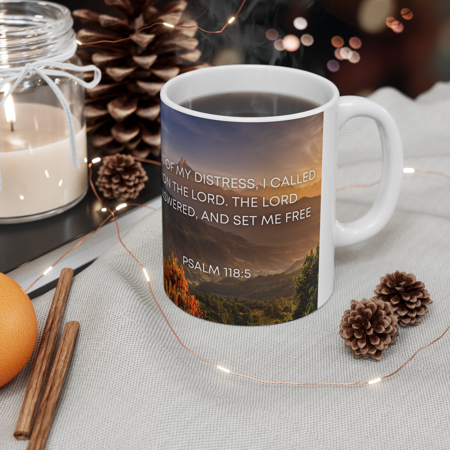 Psalm 118:5 - Ceramic Mug 11oz