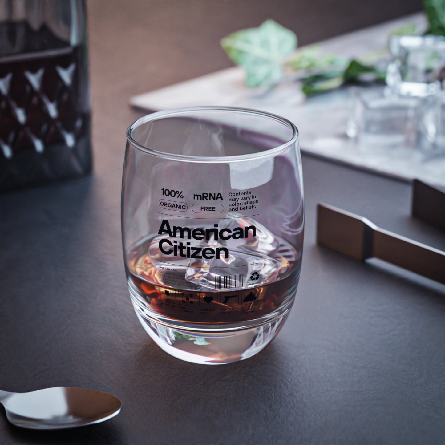 100% American Citizen - Whiskey Glass
