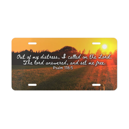 Psalm 118:5 - Vanity Plate