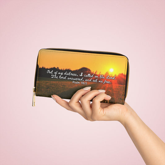 Psalm 118:5 - Zipper Wallet