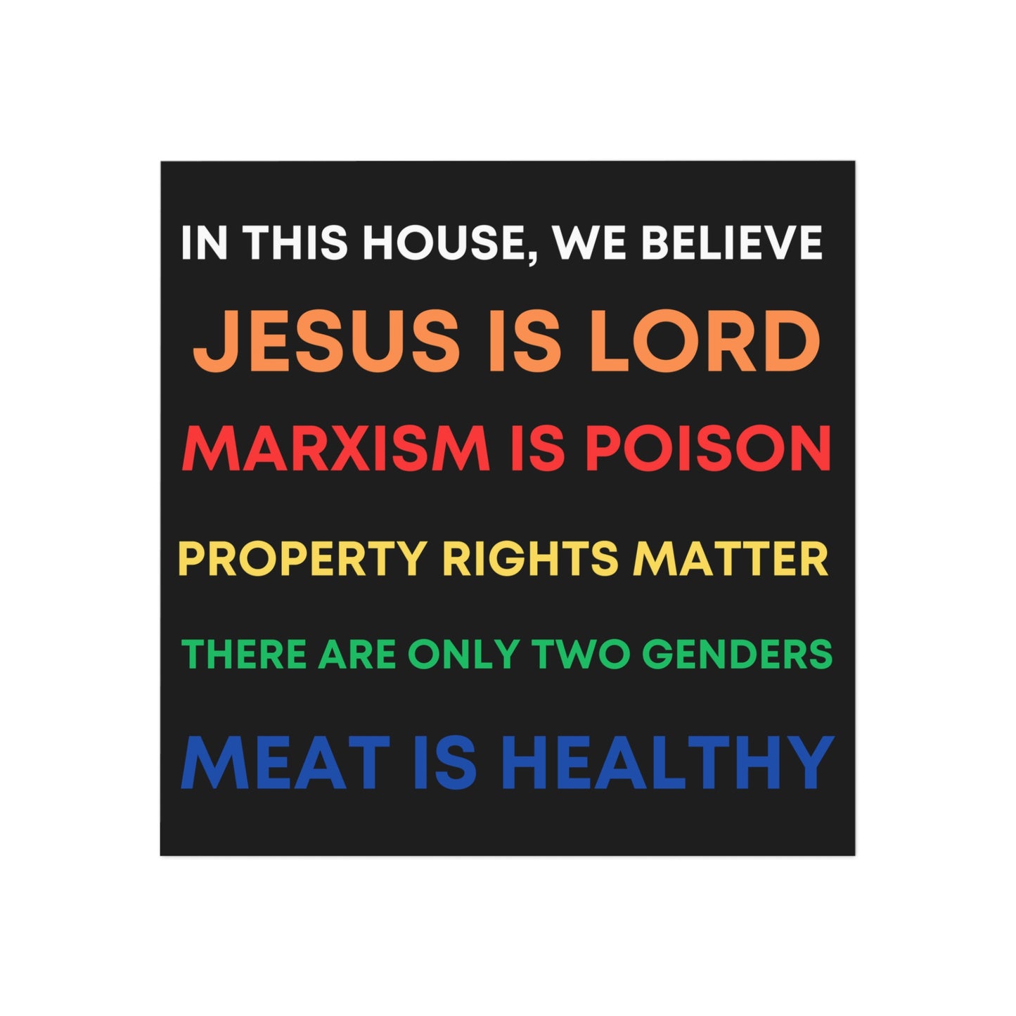 We Believe - Square Magnet