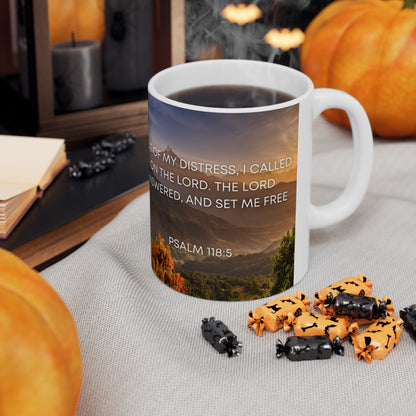 Psalm 118:5 - Ceramic Mug 11oz
