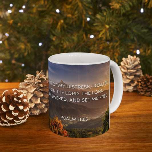 Psalm 118:5 - Ceramic Mug 11oz