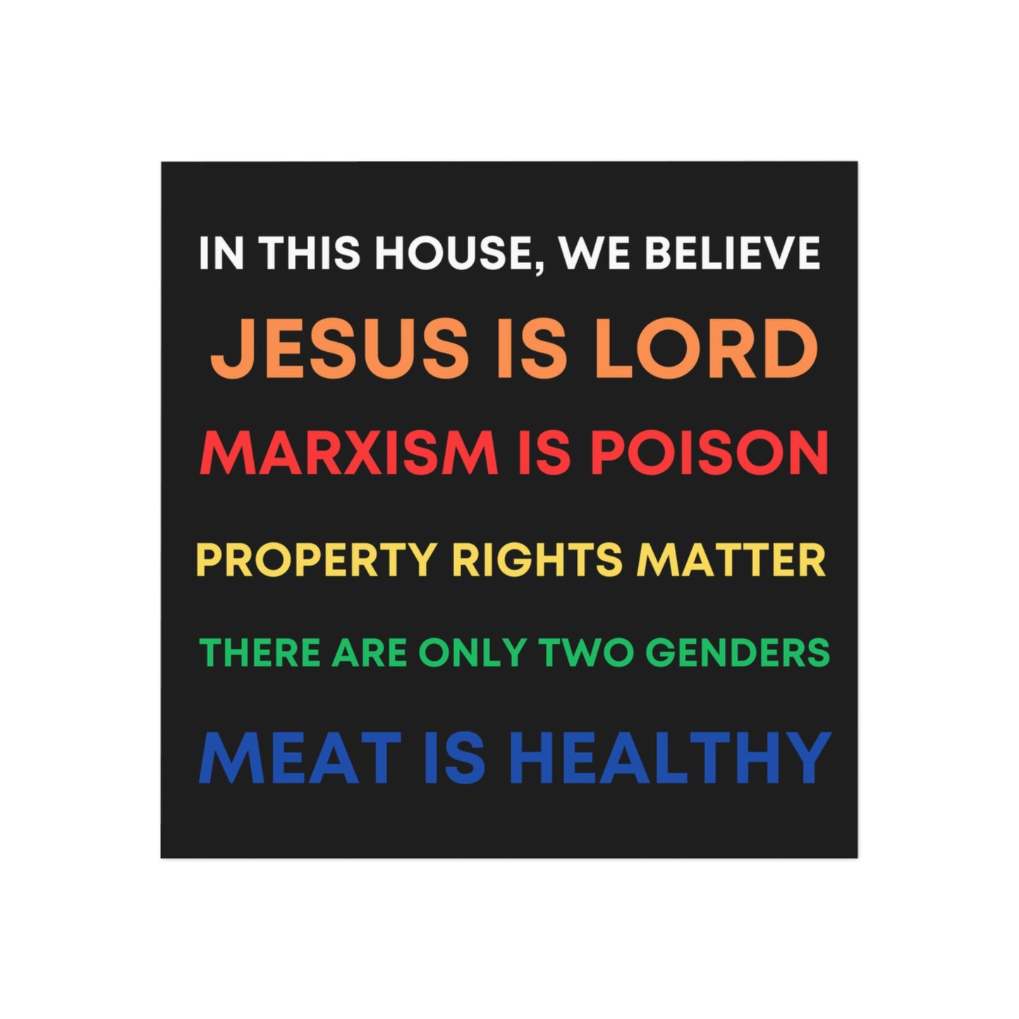 We Believe - Square Magnet