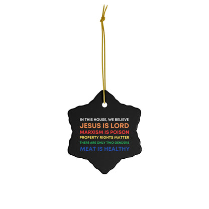 We Believe Ceramic Ornament, 4 Shapes